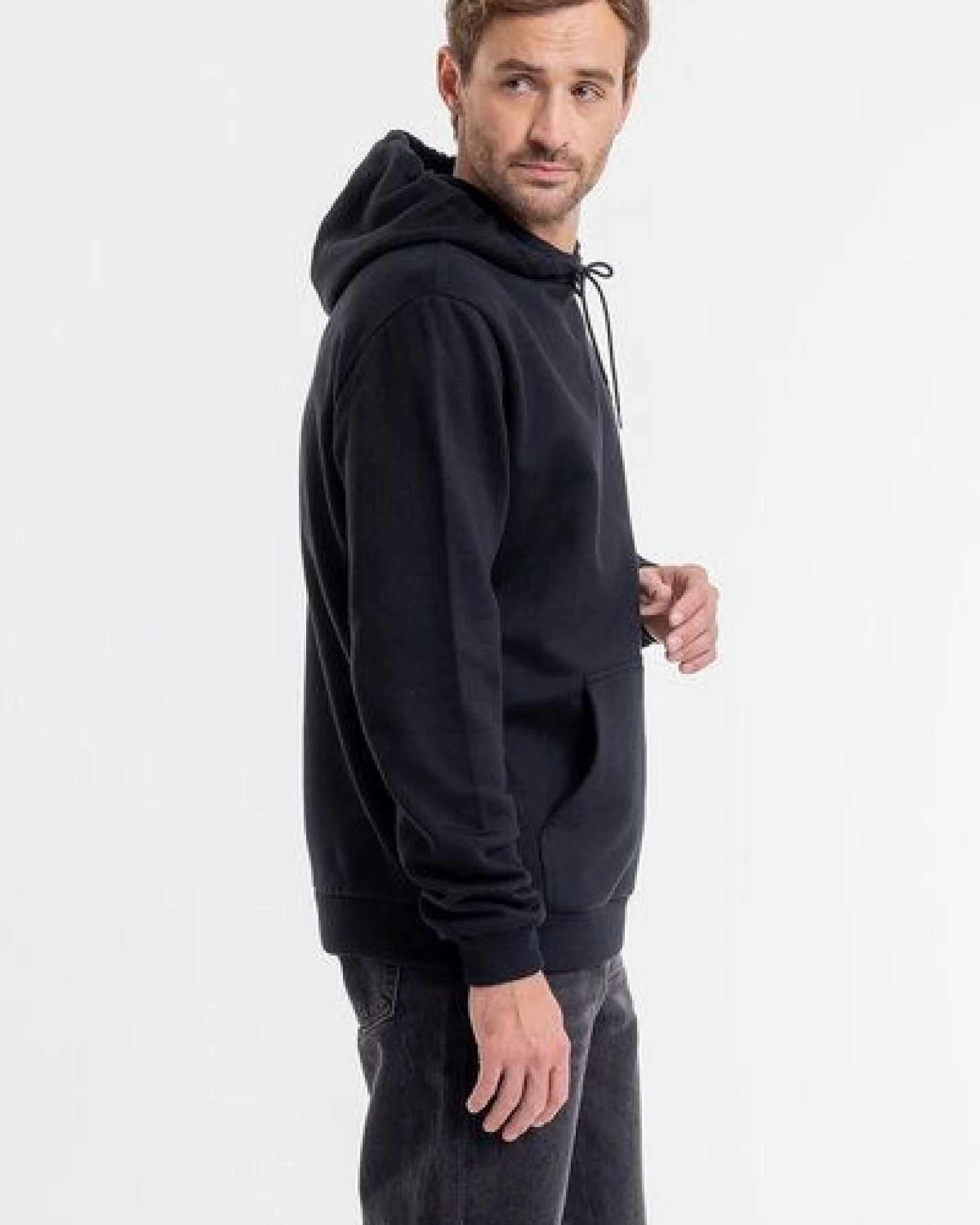 Rotholz Logo Hoodie aus Bio-Baumwolle – Ansicht 2