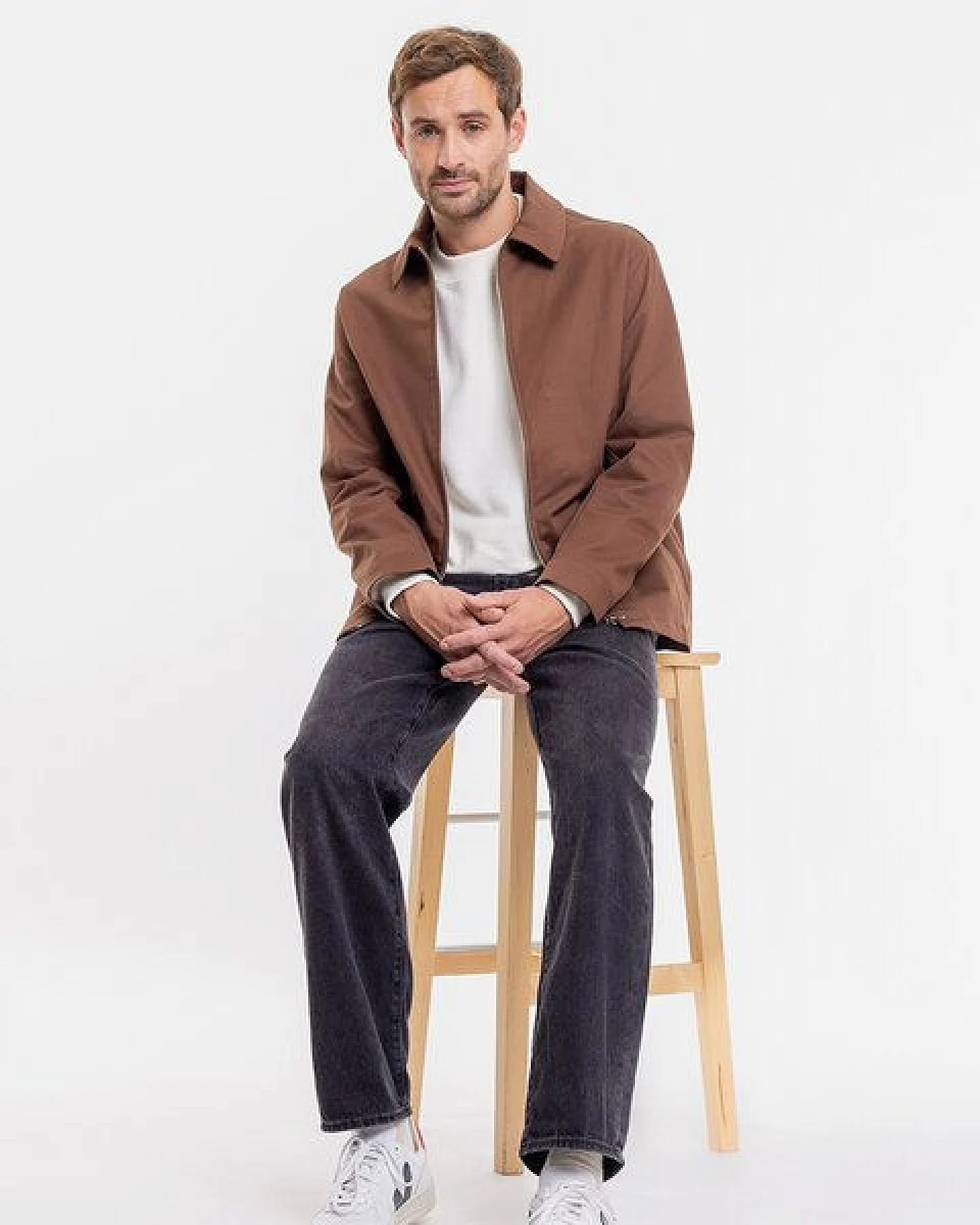 Rotholz Zip Jacke aus Bio-Baumwolle – Ansicht 2