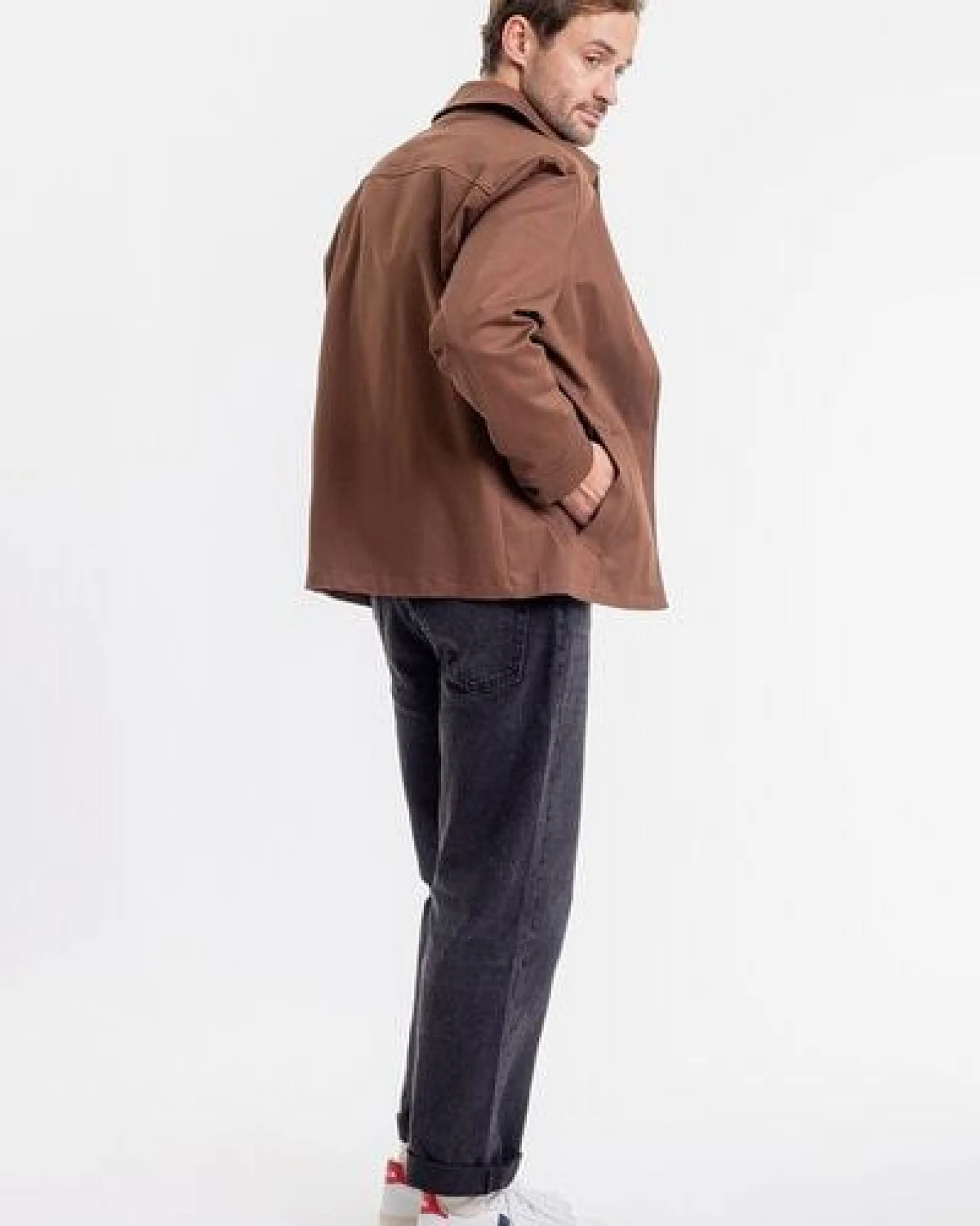 Rotholz Zip Jacke aus Bio-Baumwolle – Ansicht 3