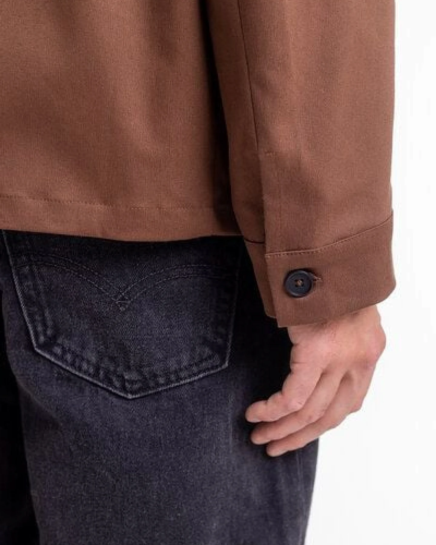Rotholz Zip Jacke aus Bio-Baumwolle – Ansicht 4