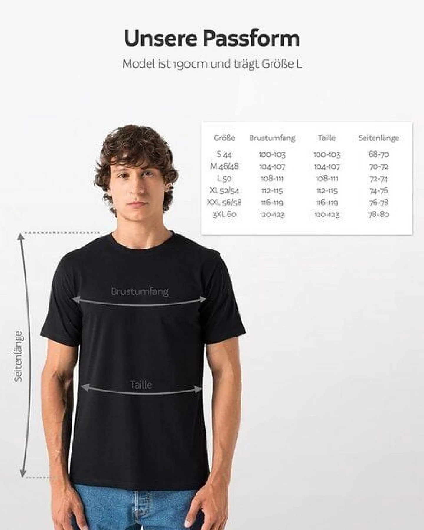 Burnell & Son T-Shirt Tshirt Herren 3er Pack aus 100% Baumwolle Regular Fit Basic Rundhals – Ansicht 2