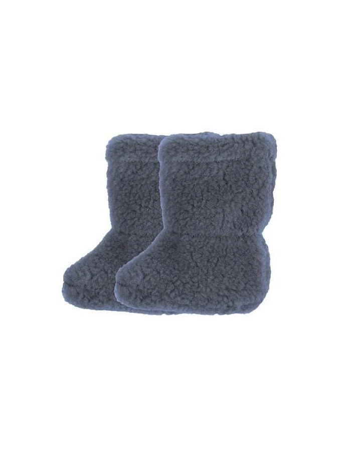 Pure-Pure Weiche Baby Plüsch Stiefelchen 4-8 Monate stormy-blue
