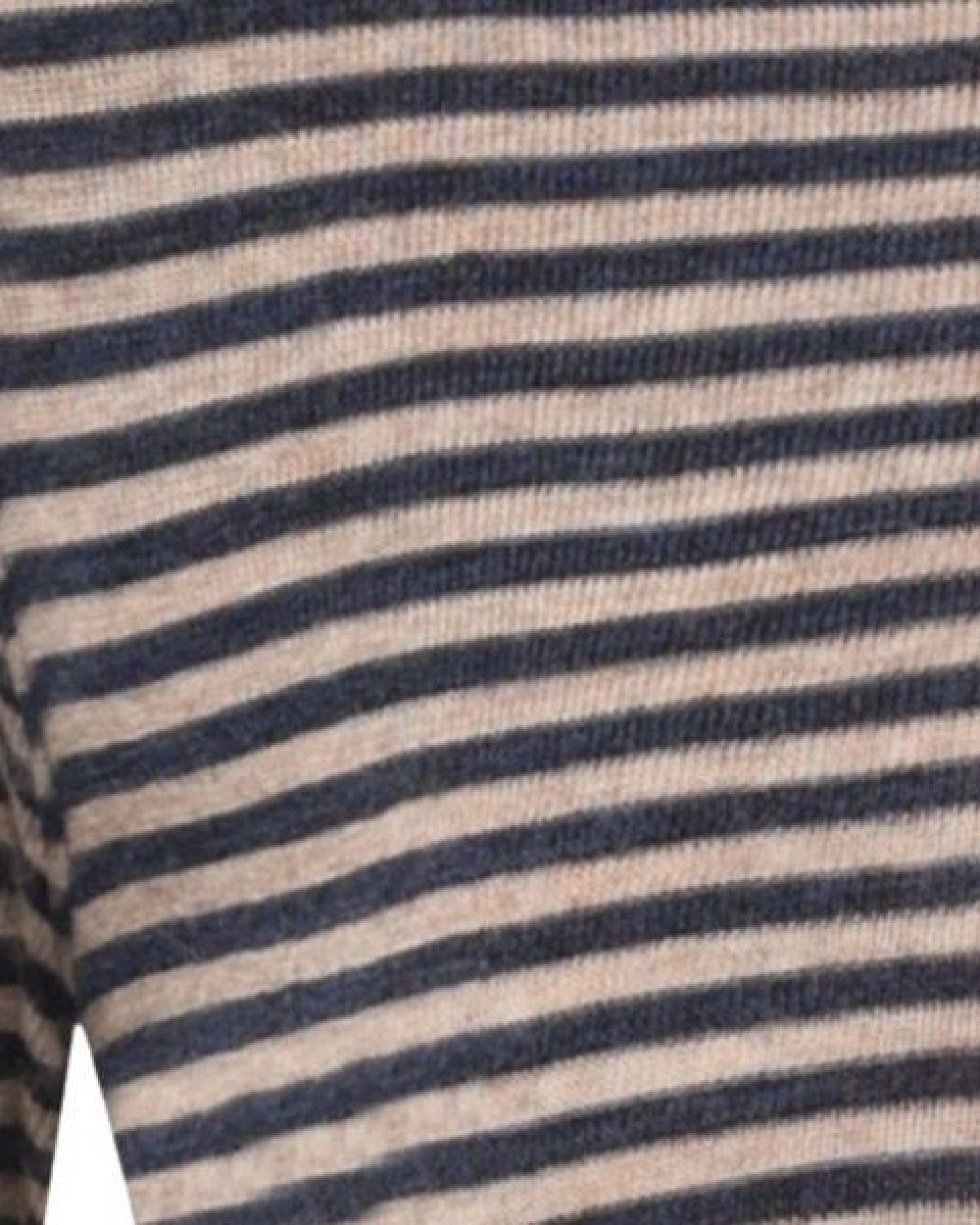 Jalfe Longsleeve Wolle schmal geringelt melange – Ansicht 2