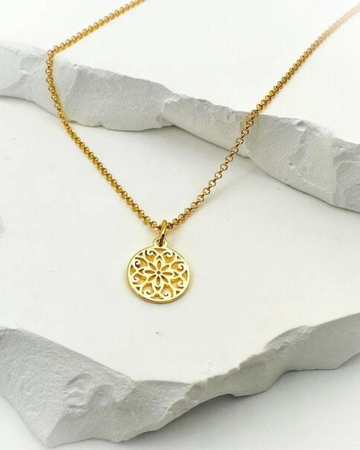 MOANINA Kette Sevilla Ornament - 925 Silber/18k Gold Vermeil - 3 Längen