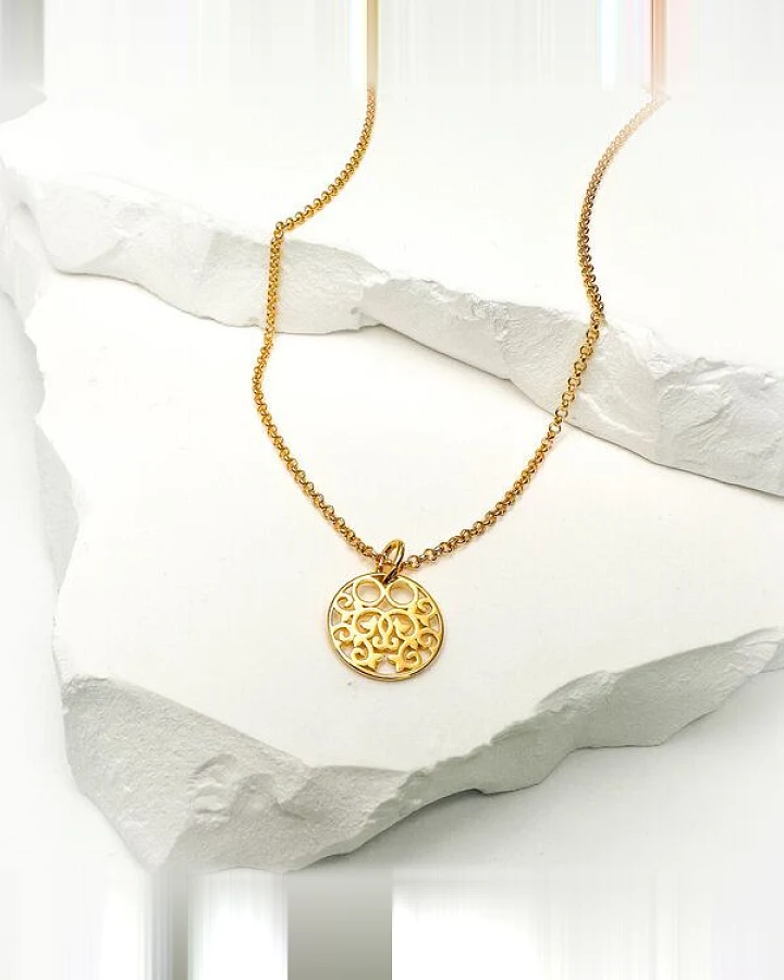 MOANINA Kette Rome Ornament - 925 Silber/18k Gold Vermeil - 3 Längen