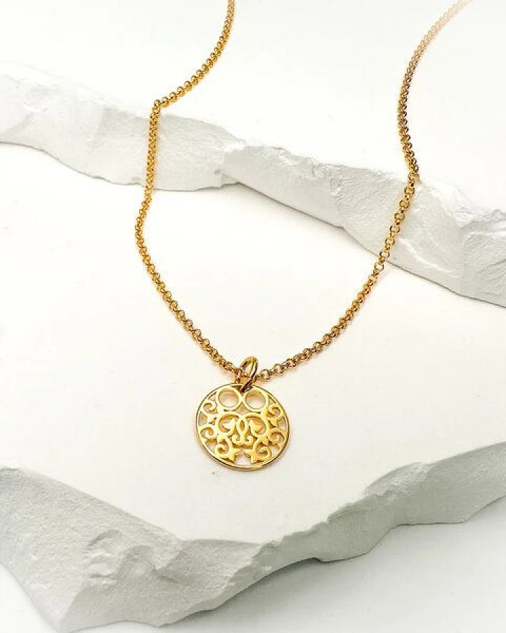 MOANINA Kette Rome Ornament - 925 Silber/18k Gold Vermeil - 3 Längen