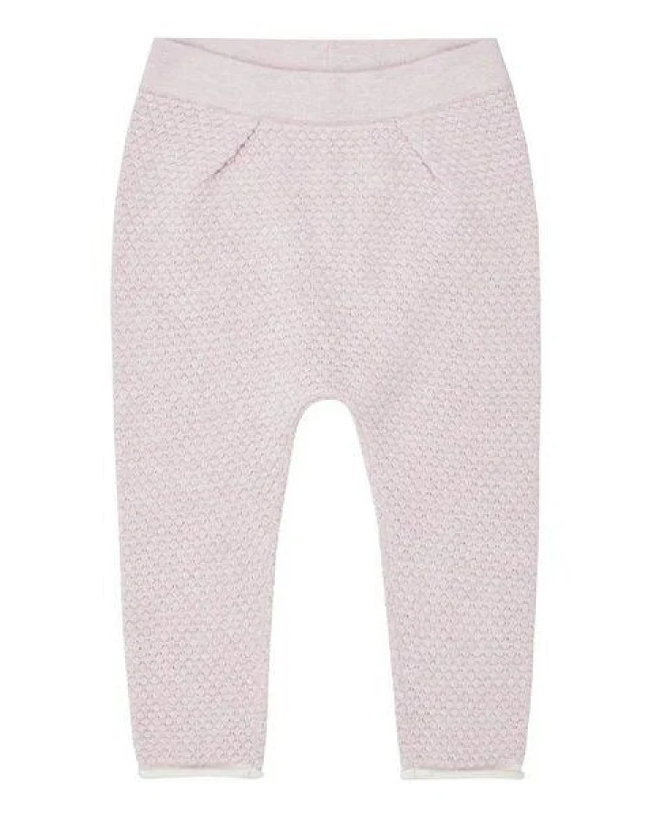 sense-organics Baby-Strickleggings Wabenmuster Pablo in rose von Sense Organics GOTS