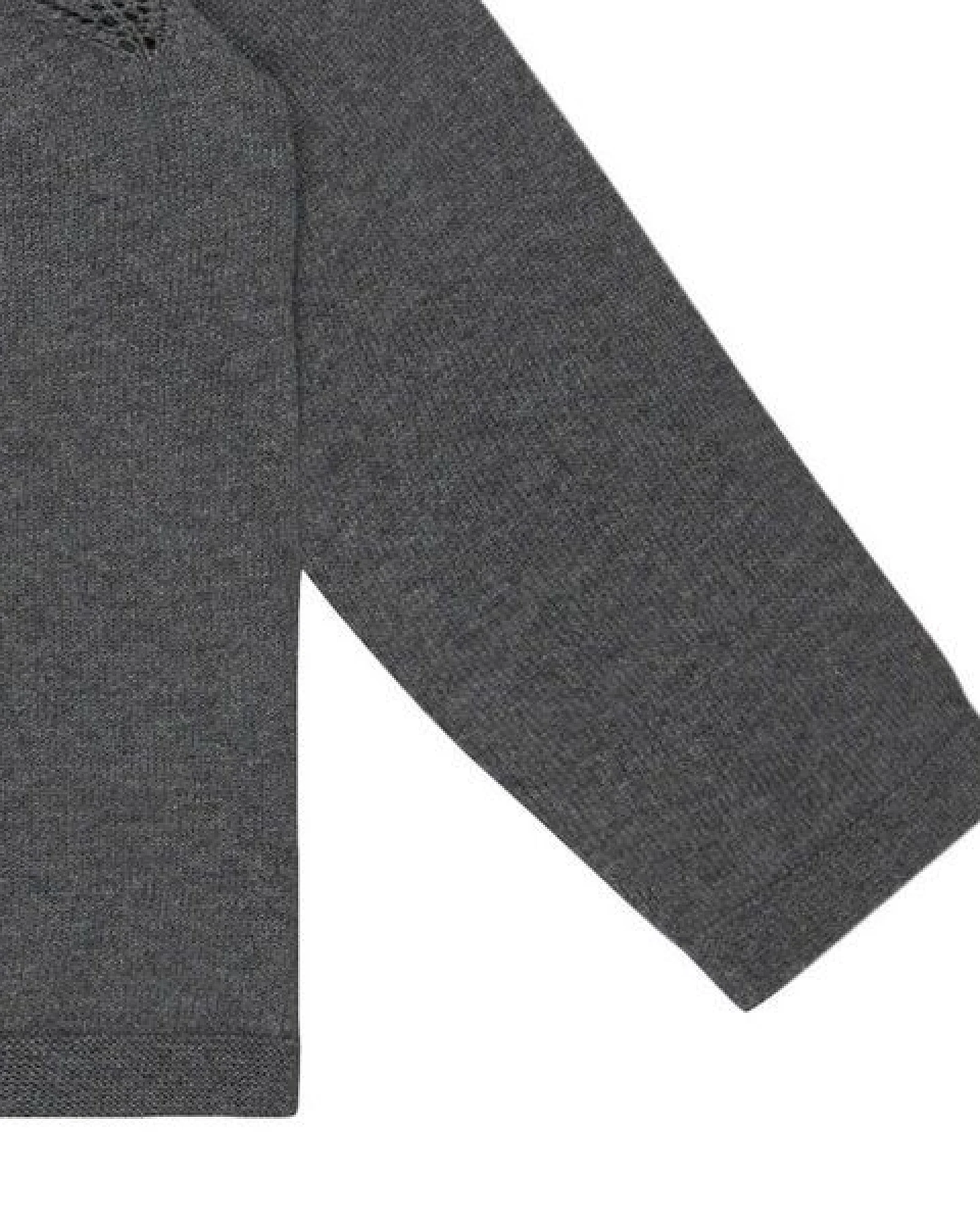 sense-organics Strickjacke HURIT mit Ajourmuster in dunkelgrau von Sense Organics GOTS – Ansicht 3