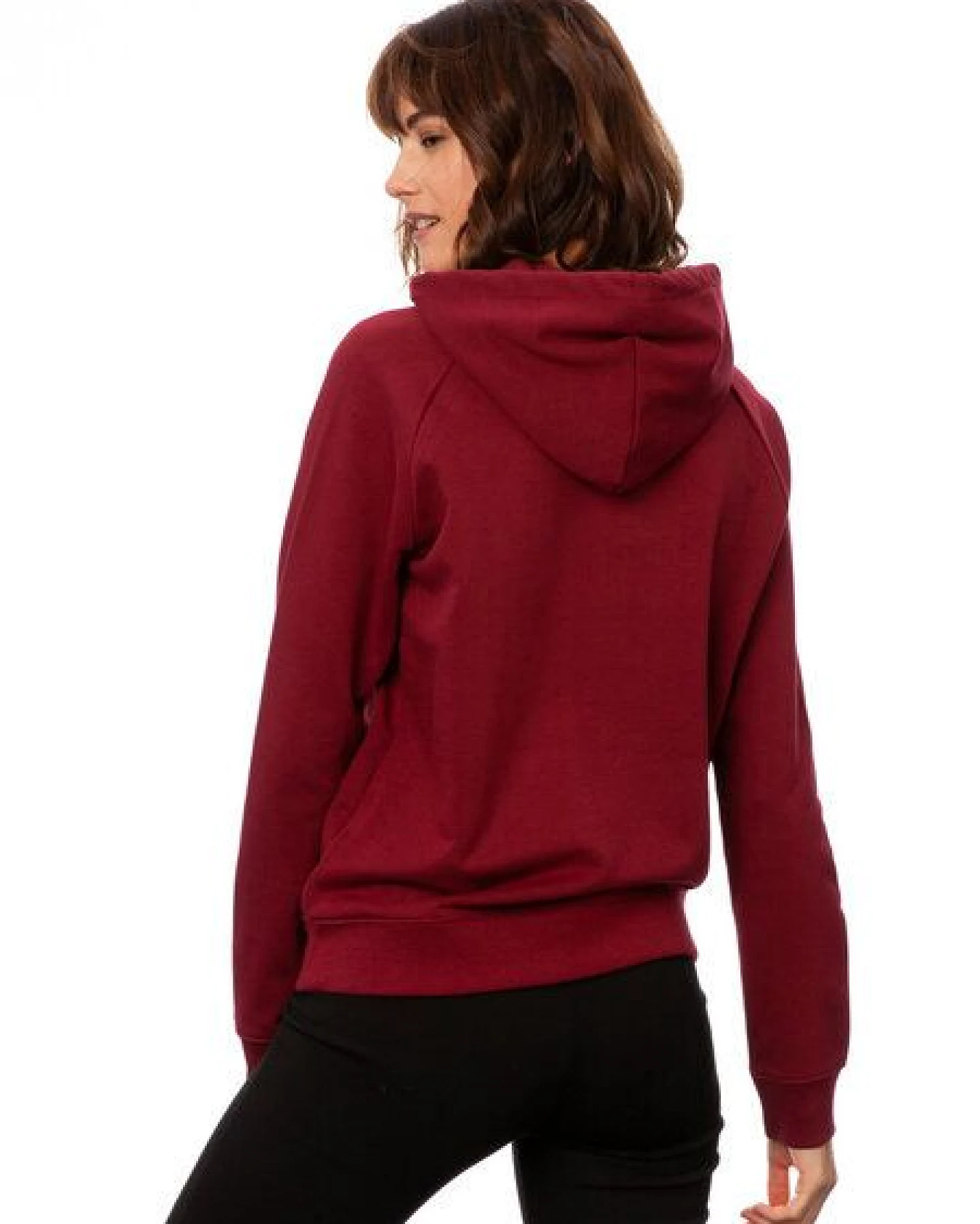 FellHerz Damen Hoodie Schwalbenzug burgundy, Bio Fair und Vegan – Ansicht 4