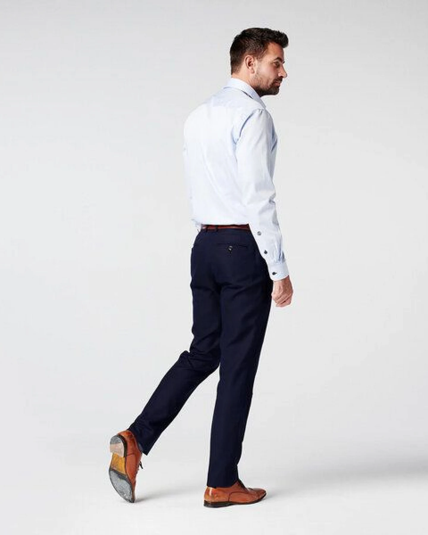 SKOT Fashion Nachhaltige Langarm Herren Hemd Geschäft Blau 100% bio – Ansicht 2