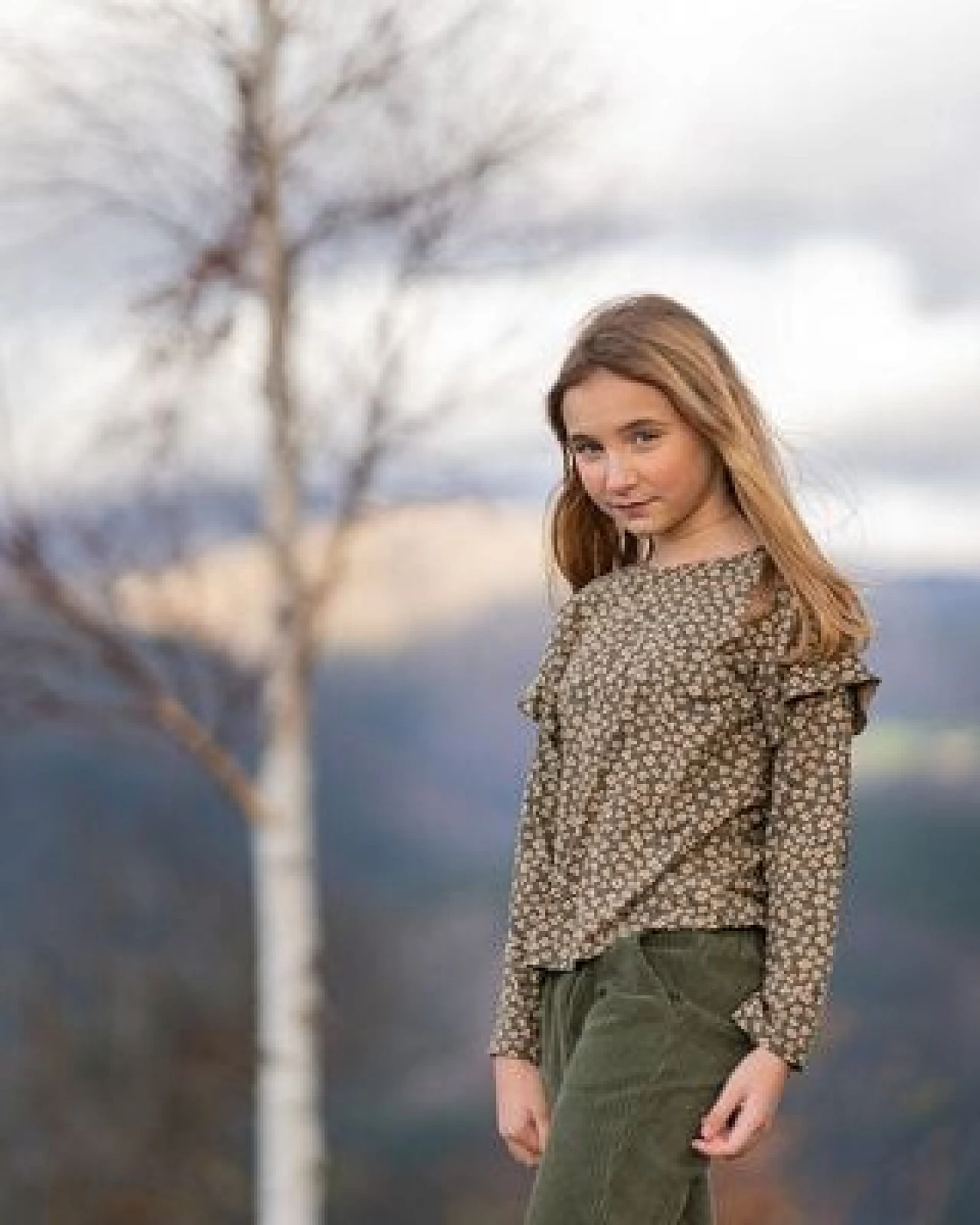 PETER JO Langarmshirt aus Bio-Baumwolle Vermont Print – Ansicht 2