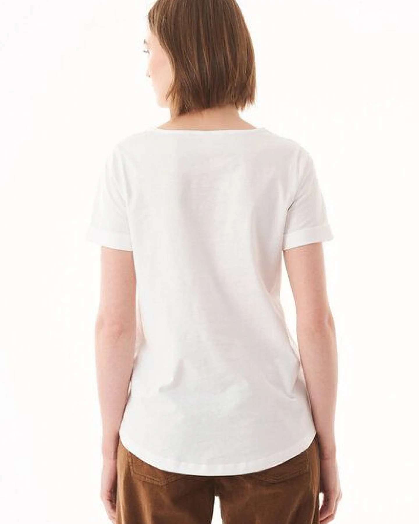 ORGANICATION T-Shirt aus Bio-Baumwolle mit Blumen-Stickerei – Ansicht 4