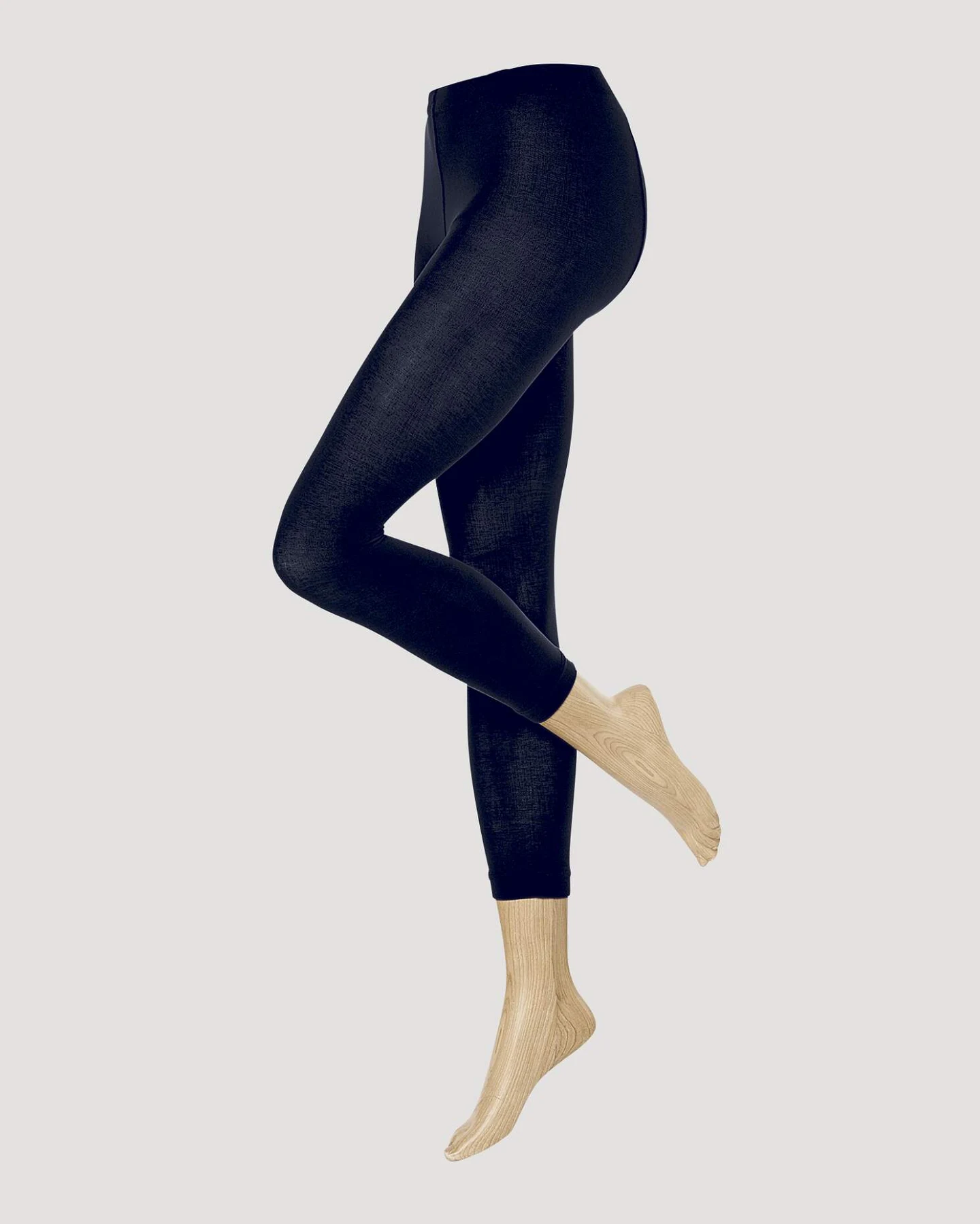 hessnatur Feinstrumpf-Leggings aus Bio-Baumwolle - blau - Größe 48/50 – Ansicht 2
