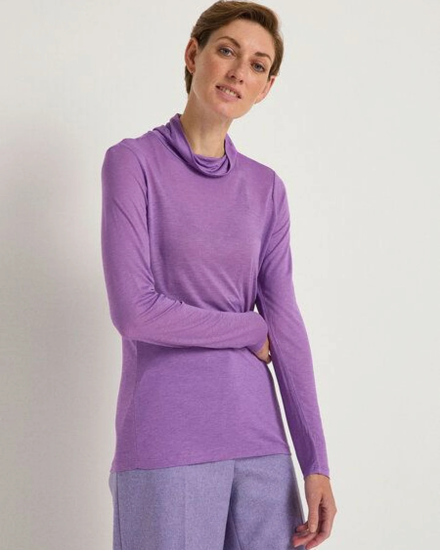 LANIUS Rollkragenshirt aus TENCEL und SeaCell – Ansicht 2
