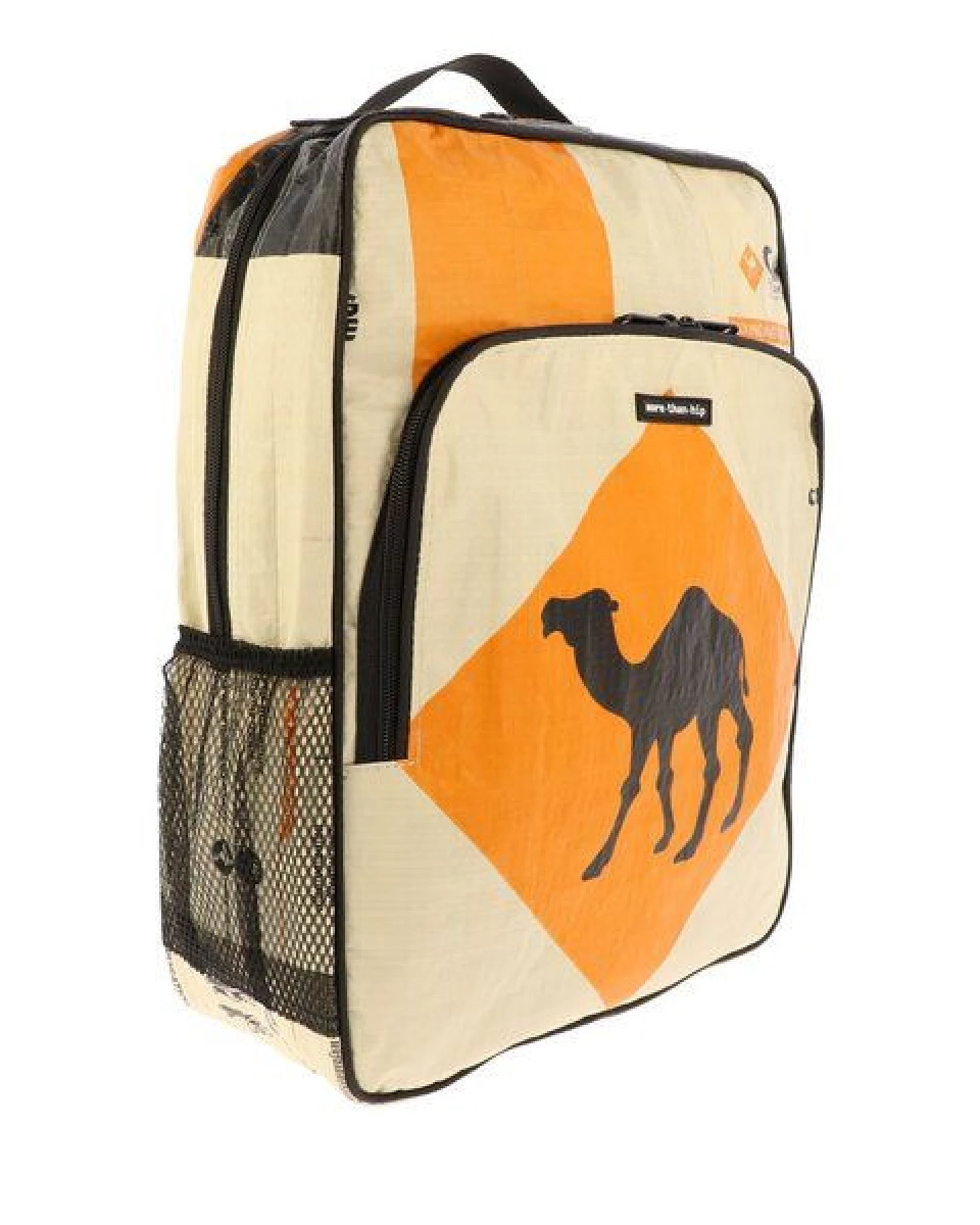 MoreThanHip Laptop-Rucksack 15,6 Zoll aus recycelten Zement- oder Fischfuttersäcken - Trong – Ansicht 2