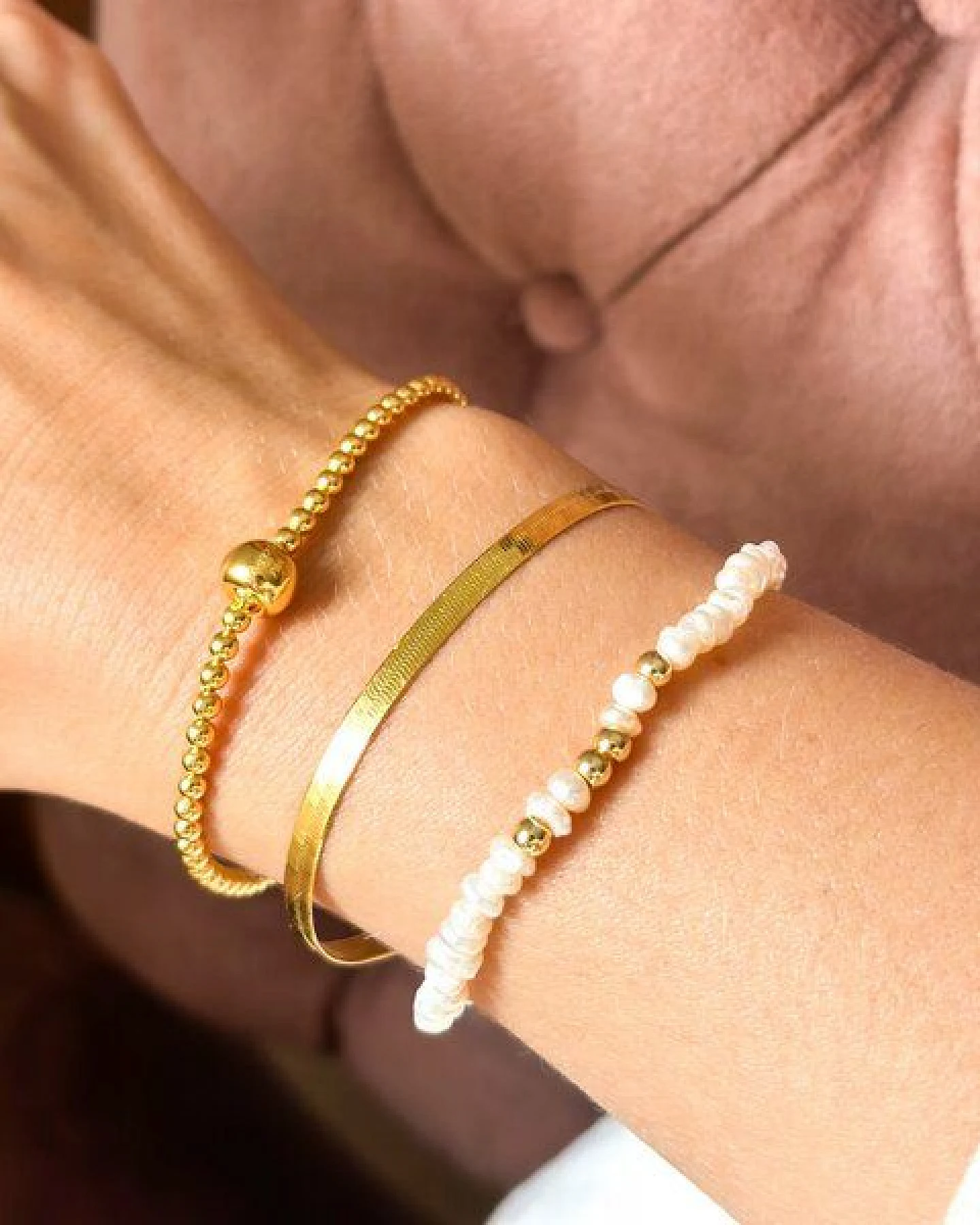 MOANINA Armband Sassari - 925 Silber/18k Gold Vermeil – Ansicht 3