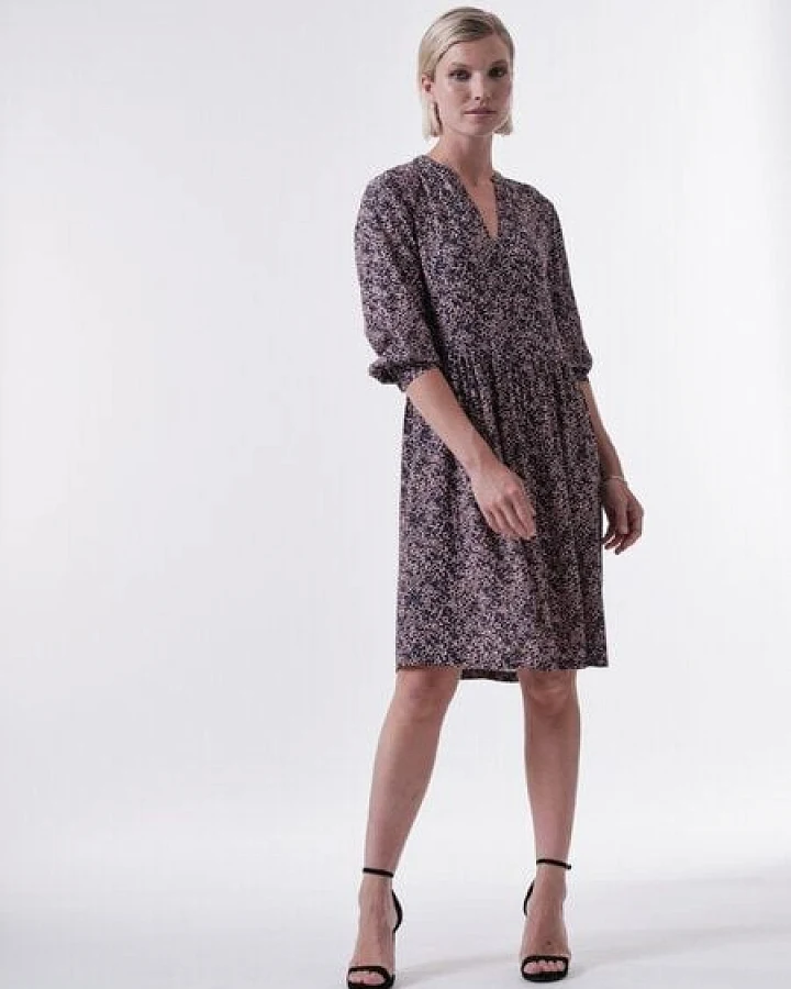 LANIUS Kleid Print Minimal aus LENZING ECOVERO