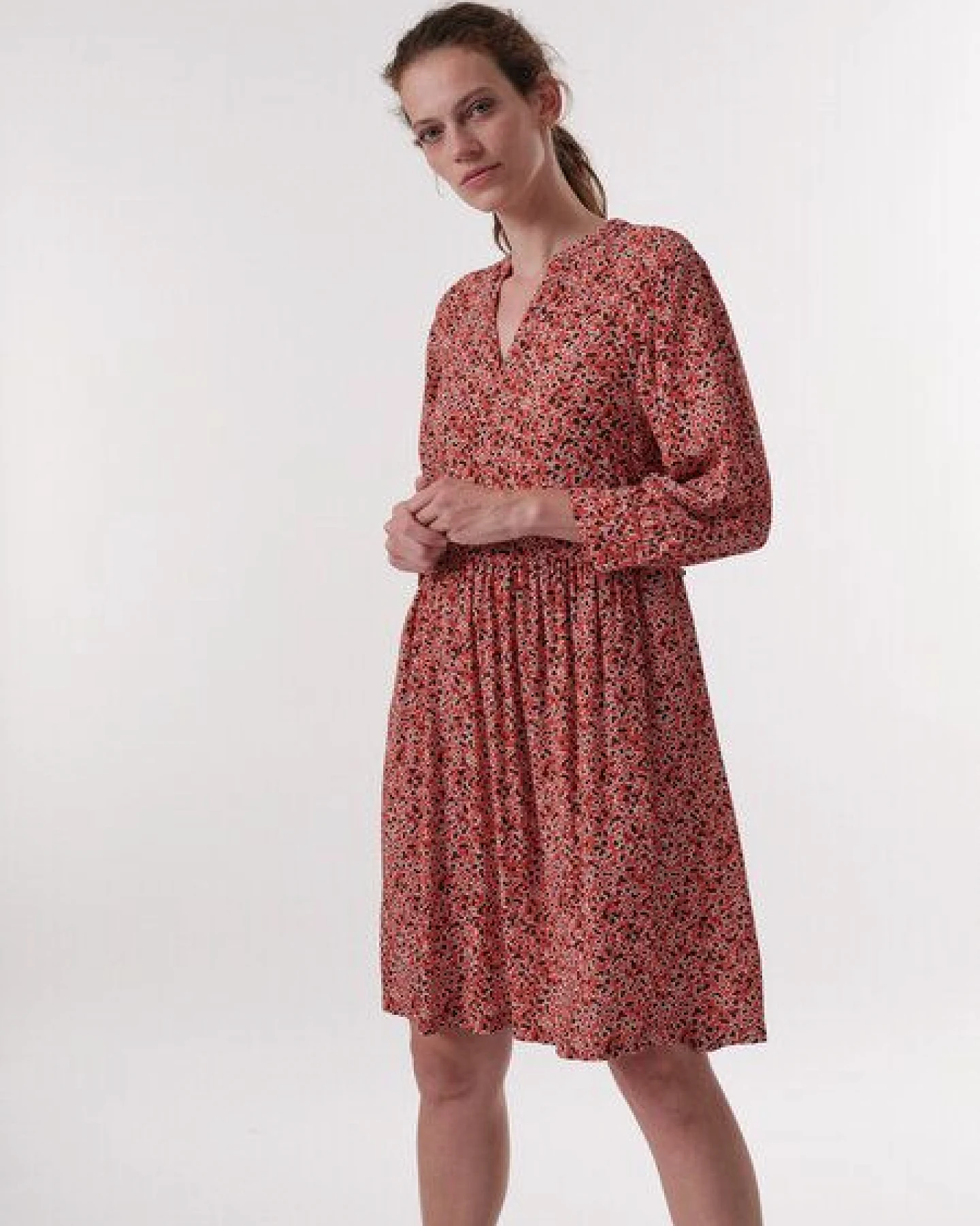 LANIUS Kleid Print Minimal aus LENZING ECOVERO – Ansicht 2