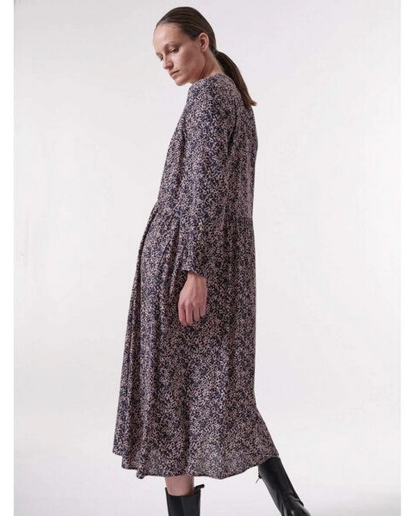 LANIUS Maxikleid Print Minimal aus LENZING ECOVERO – Ansicht 2