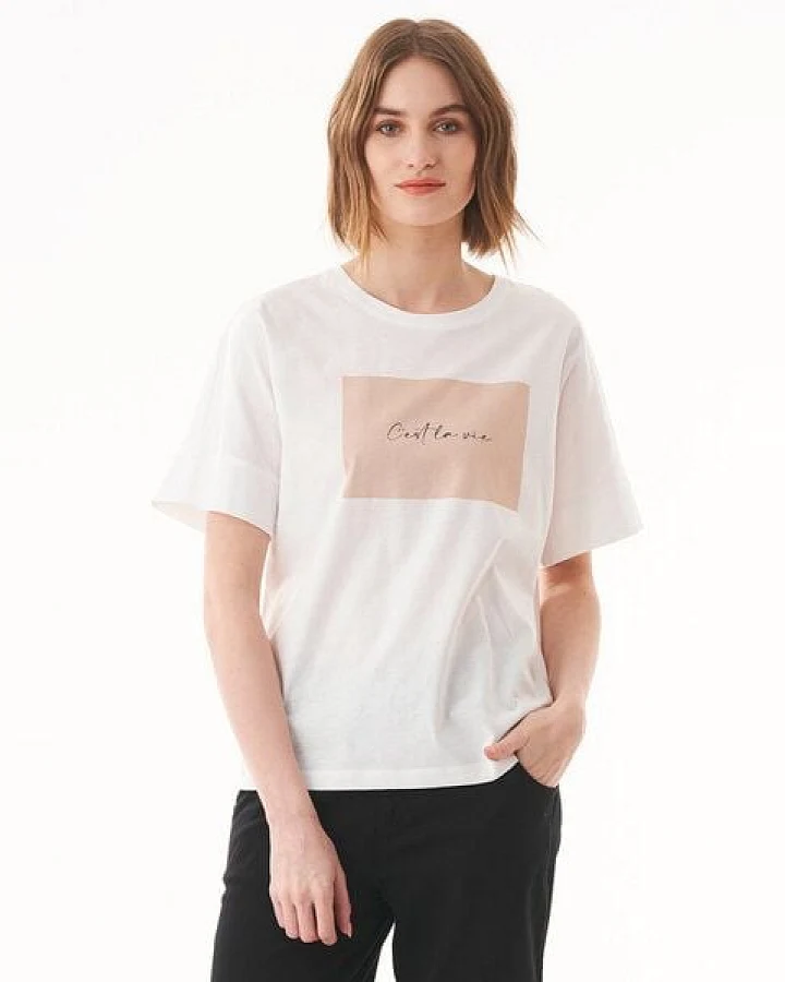 ORGANICATION T-Shirt aus Bio-Baumwolle mit Print