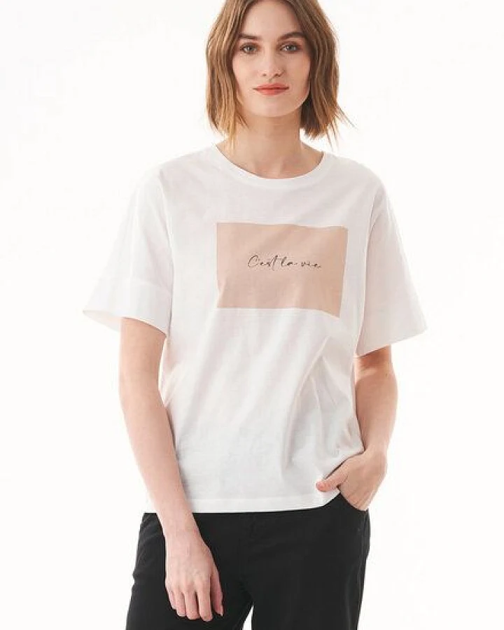ORGANICATION T-Shirt aus Bio-Baumwolle mit Print