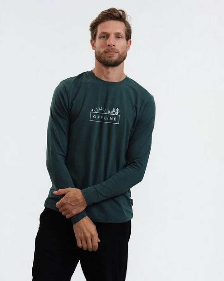 GARY MASH Herren Langarmshirt Offline aus Biobaumwolle