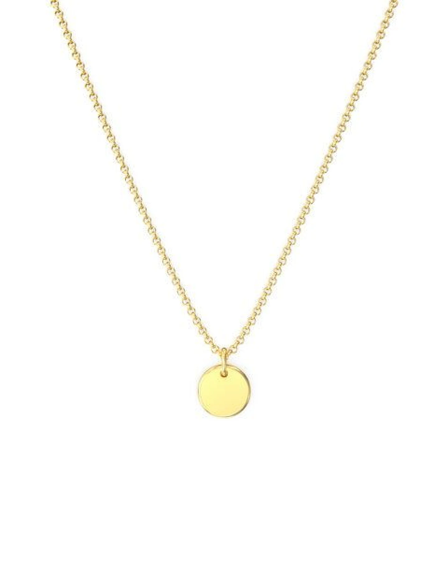 MOANINA Kette Minimal Coin Chiara - 925 Silber/18k Gold Vermeil - 3 Längen – Ansicht 3