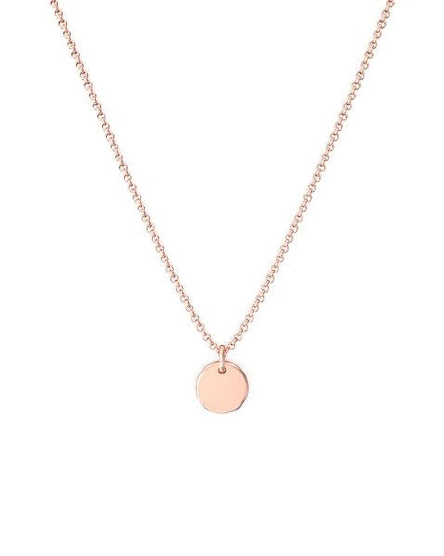 MOANINA Kette Minimal Coin Chiara - 925 Silber/18k Gold Vermeil - 3 Längen – Ansicht 3