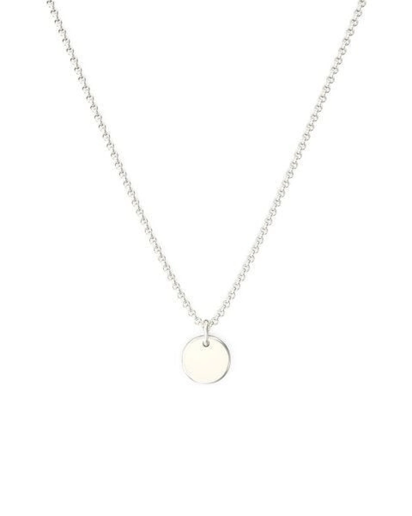 MOANINA Kette Minimal Coin Chiara - 925 Silber/18k Gold Vermeil - 3 Längen – Ansicht 3