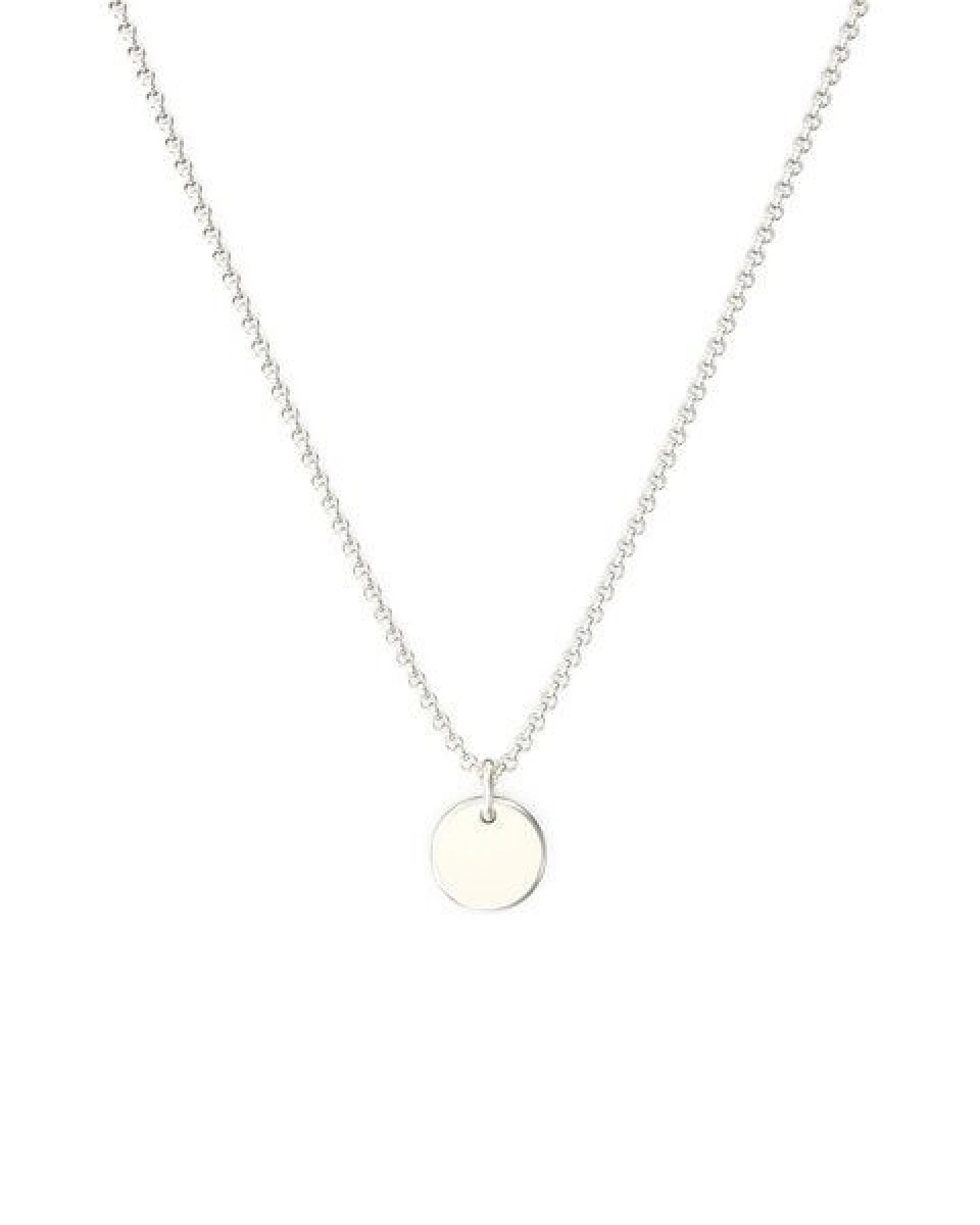 MOANINA Kette Minimal Coin Chiara - 925 Silber/18k Gold Vermeil - 3 Längen – Ansicht 3
