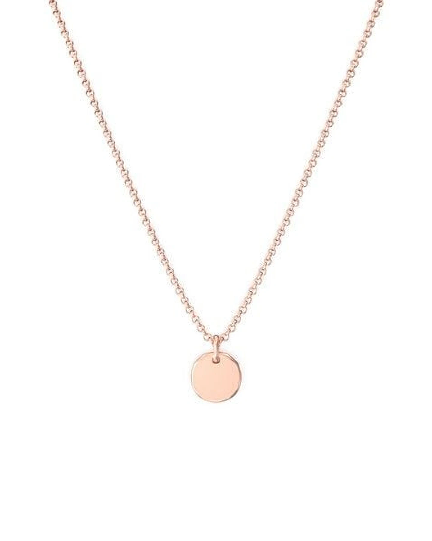 MOANINA Kette Minimal Coin Chiara - 925 Silber/18k Gold Vermeil - 3 Längen – Ansicht 3