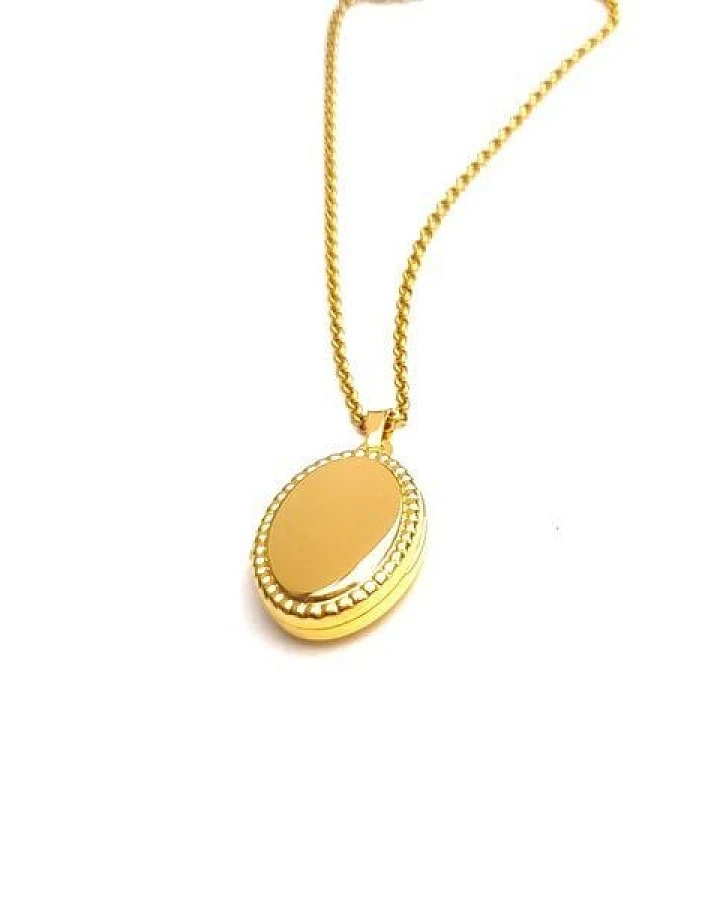MOANINA Kette Medaillon Sara - 925 Silber/18k Gold Vermeil - 3 Längen