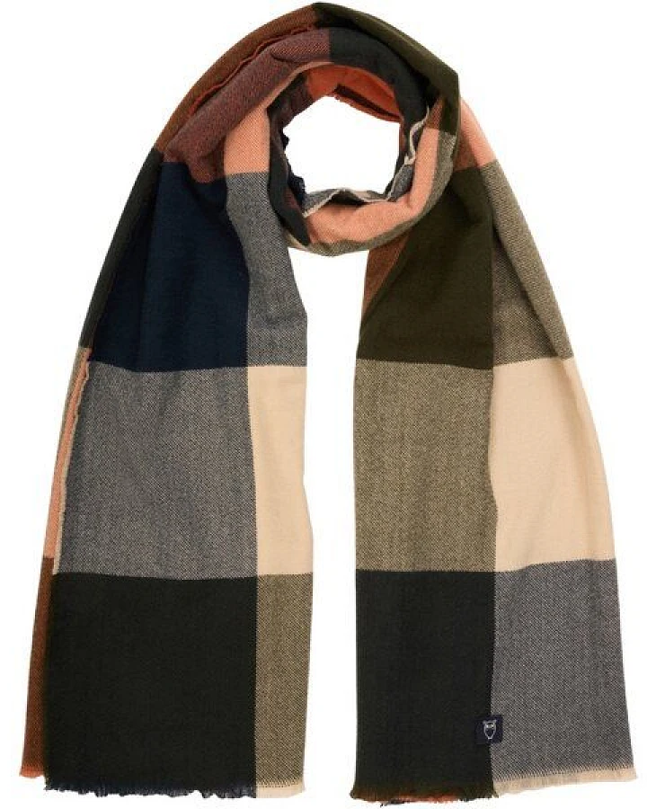 KnowledgeCotton Apparel Schal kariert aus recyceltem Material