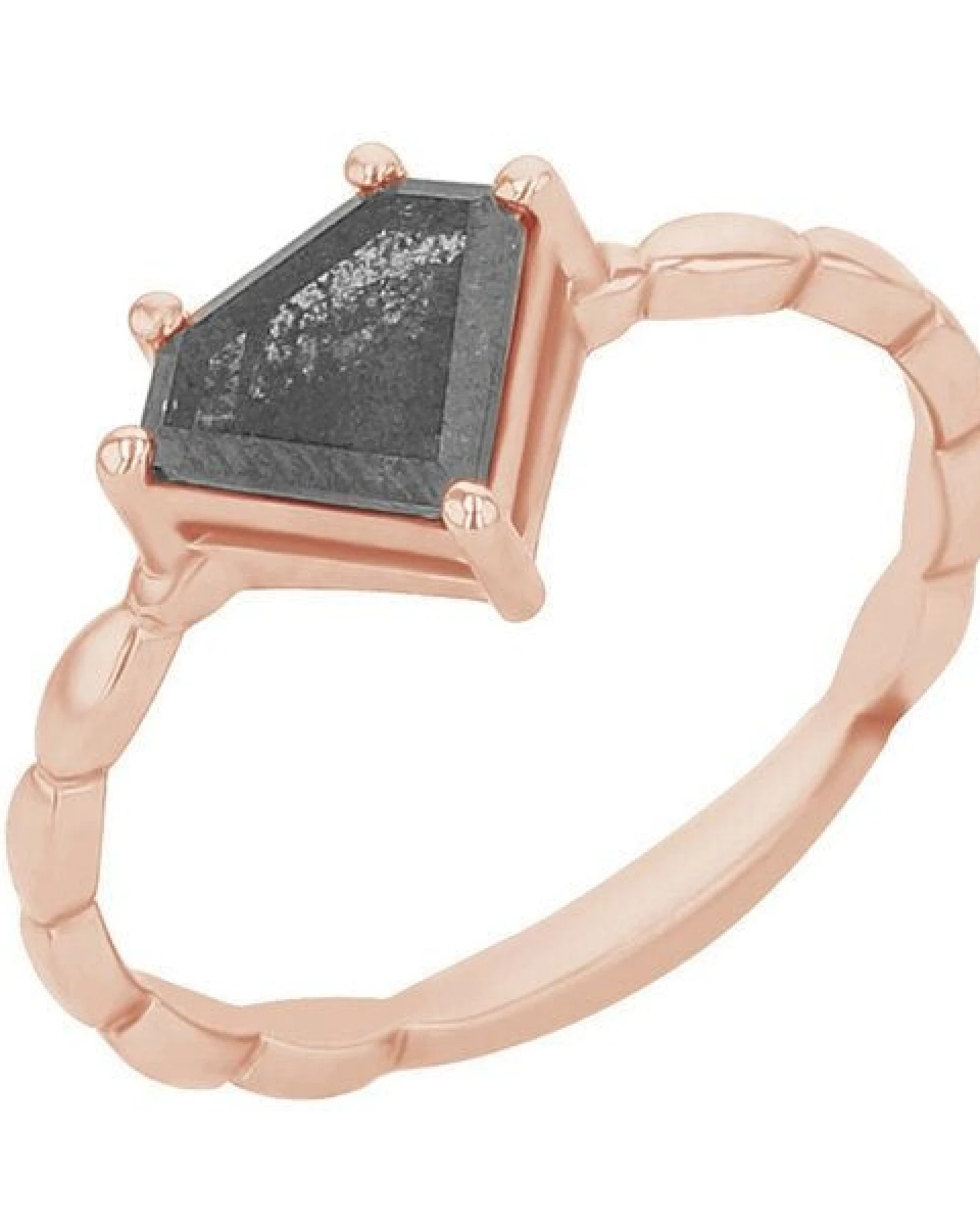 Eppi Goldener Ring mit einem Salt and Pepper Diamanten Page – Ansicht 3