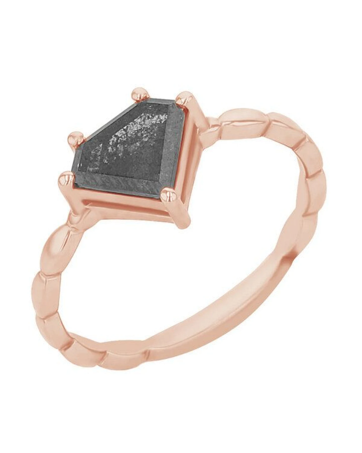 Eppi Goldener Ring mit einem Salt and Pepper Diamanten Page – Ansicht 3