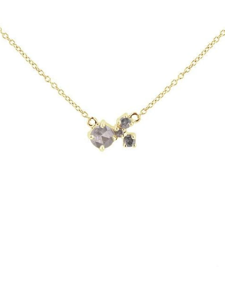 Eppi Cluster-Kette mit Salt and Pepper Diamanten Millie