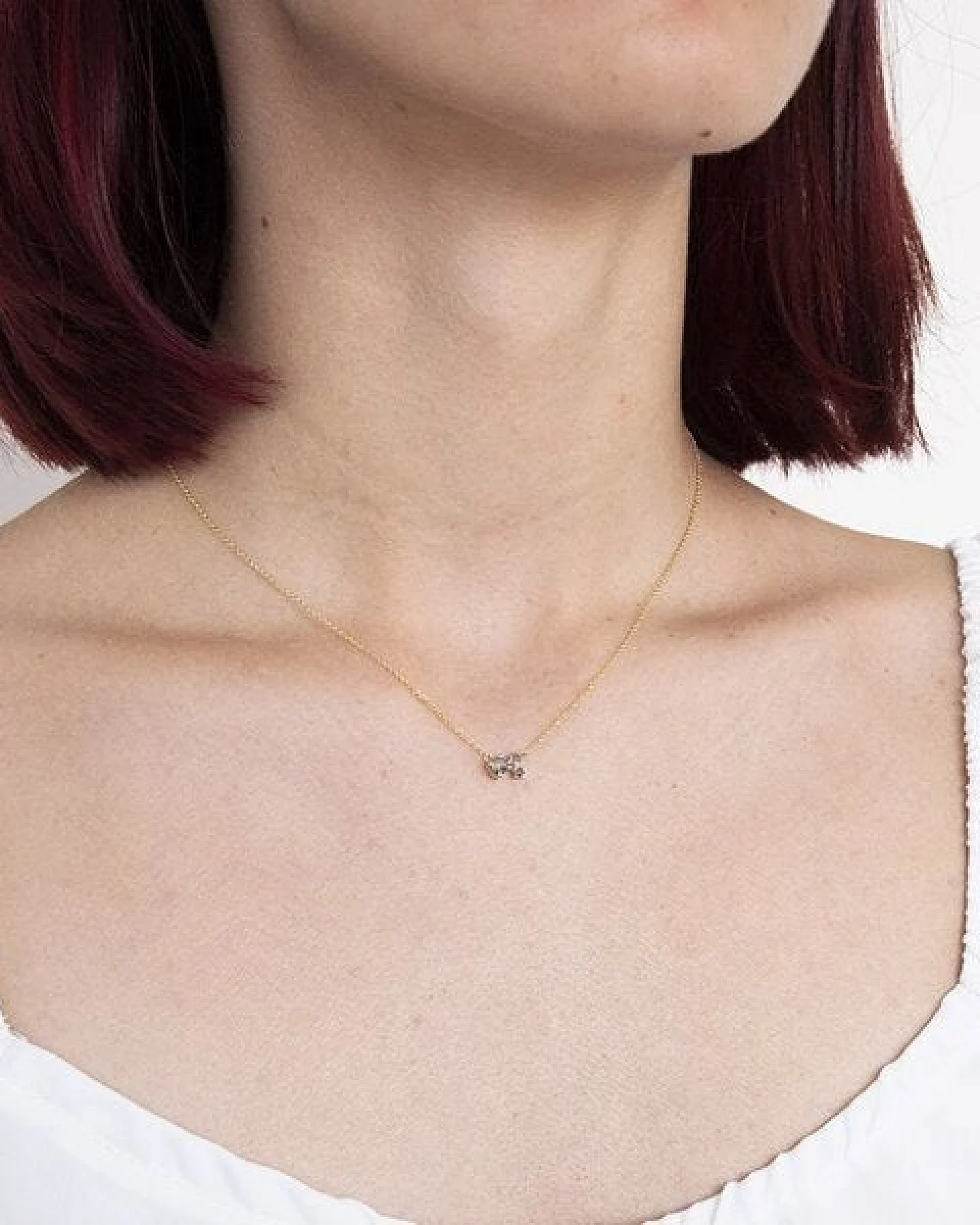 Eppi Cluster-Kette mit Salt and Pepper Diamanten Millie – Ansicht 3