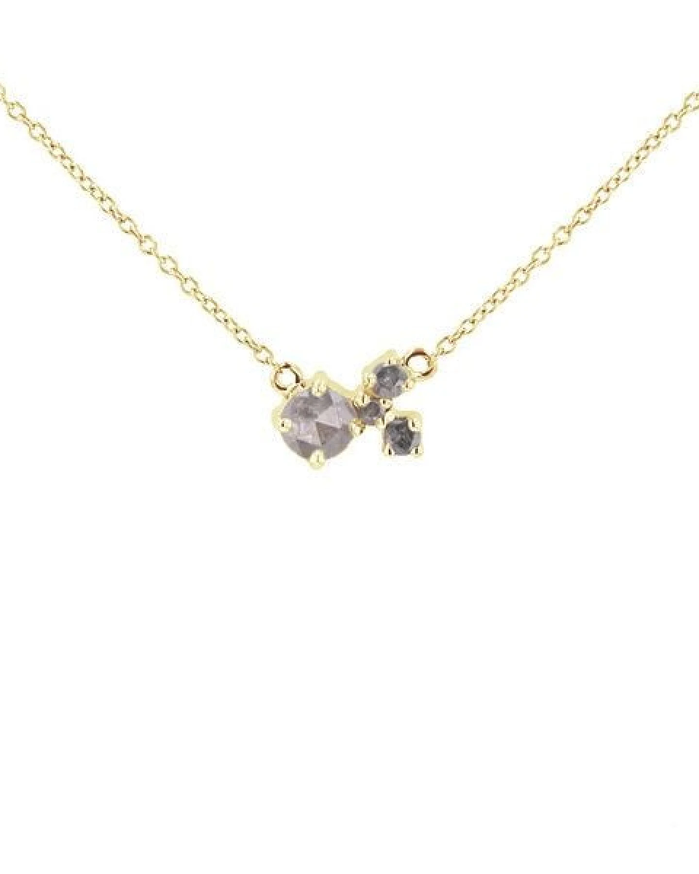 Eppi Cluster-Kette mit Salt and Pepper Diamanten Millie – Ansicht 4