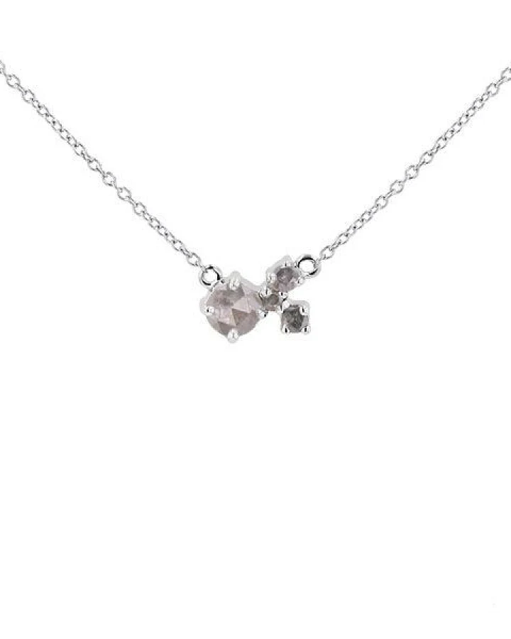 Eppi Cluster-Kette mit Salt and Pepper Diamanten Millie