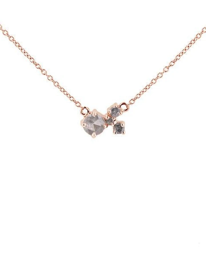 Eppi Cluster-Kette mit Salt and Pepper Diamanten Millie