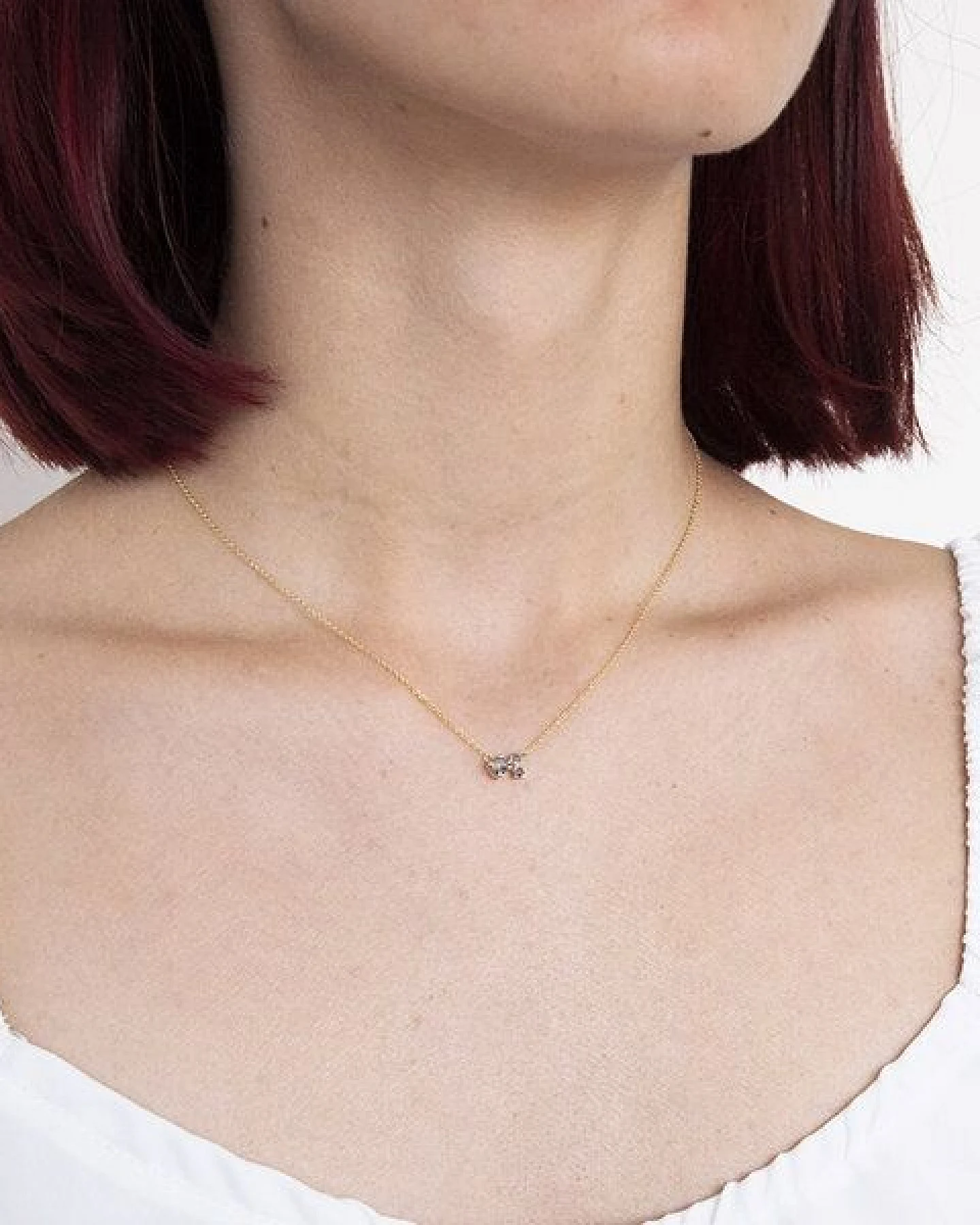 Eppi Cluster-Kette mit Salt and Pepper Diamanten Millie – Ansicht 3