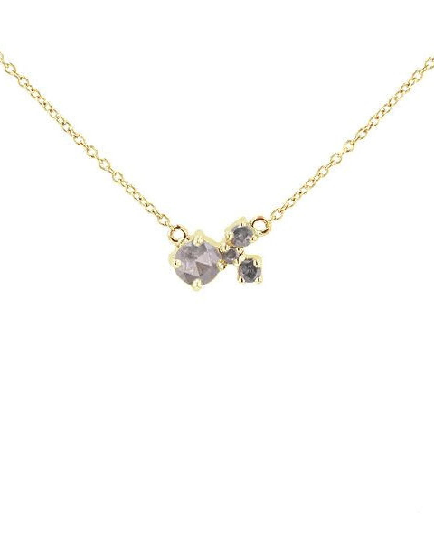 Eppi Cluster-Kette mit Salt and Pepper Diamanten Millie – Ansicht 4