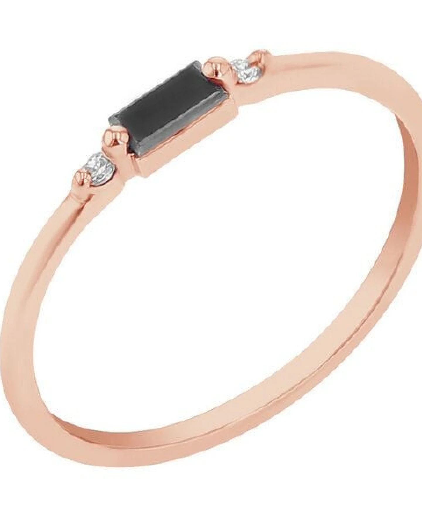 Eppi Ring mit einem Salt and Pepper in Baguette-Form und Diamanten Isma – Ansicht 3