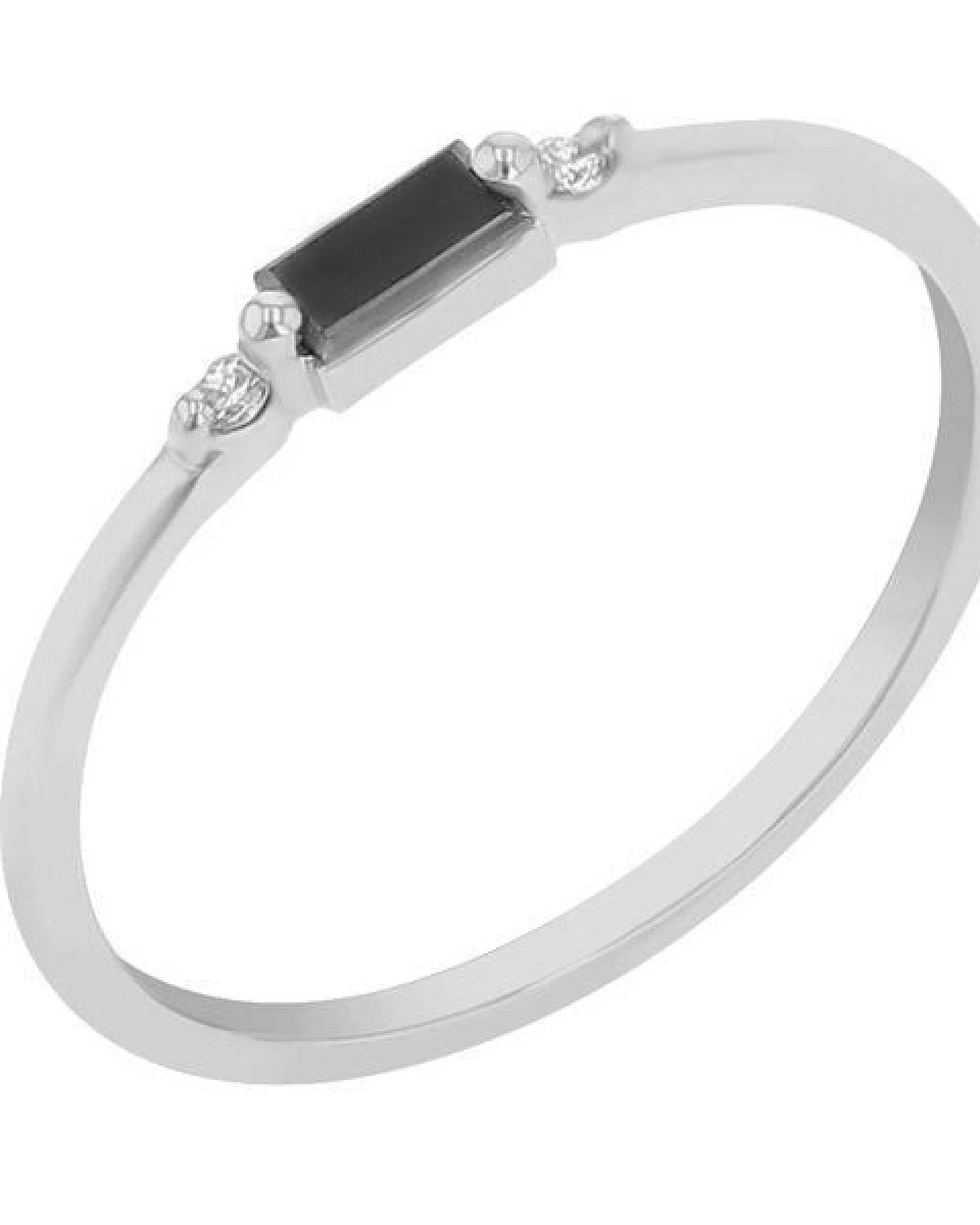 Eppi Ring mit einem Salt and Pepper in Baguette-Form und Diamanten Isma – Ansicht 4