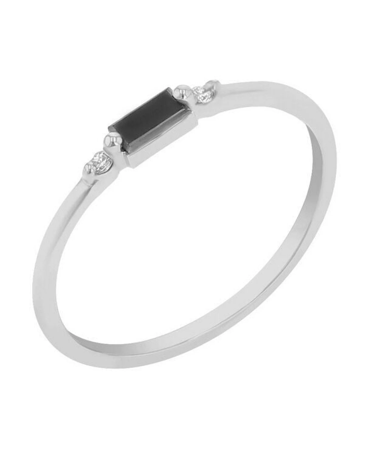 Eppi Ring mit einem Salt and Pepper in Baguette-Form und Diamanten Isma – Ansicht 4