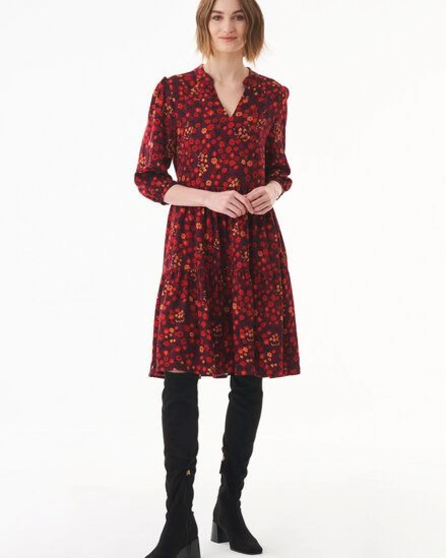 ORGANICATION Kleid aus LENZING ECOVERO mit Allover-Print – Ansicht 2
