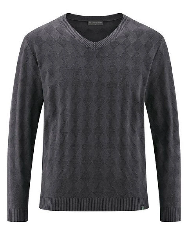 HempAge Herren Herren Pullover V-Ausschnitt Hanf Bio Baumwolle
