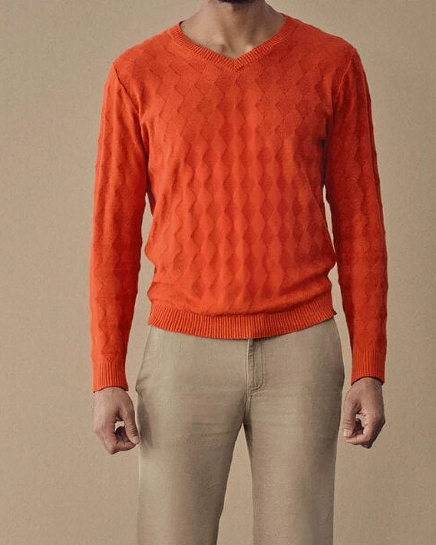 HempAge Herren Herren Pullover V-Ausschnitt Hanf Bio Baumwolle – Ansicht 3