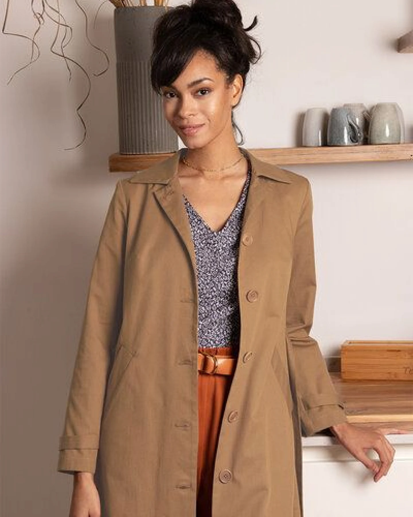 l'amour est bleu Trenchcoat aus Bio-Baumwolle – Ansicht 2