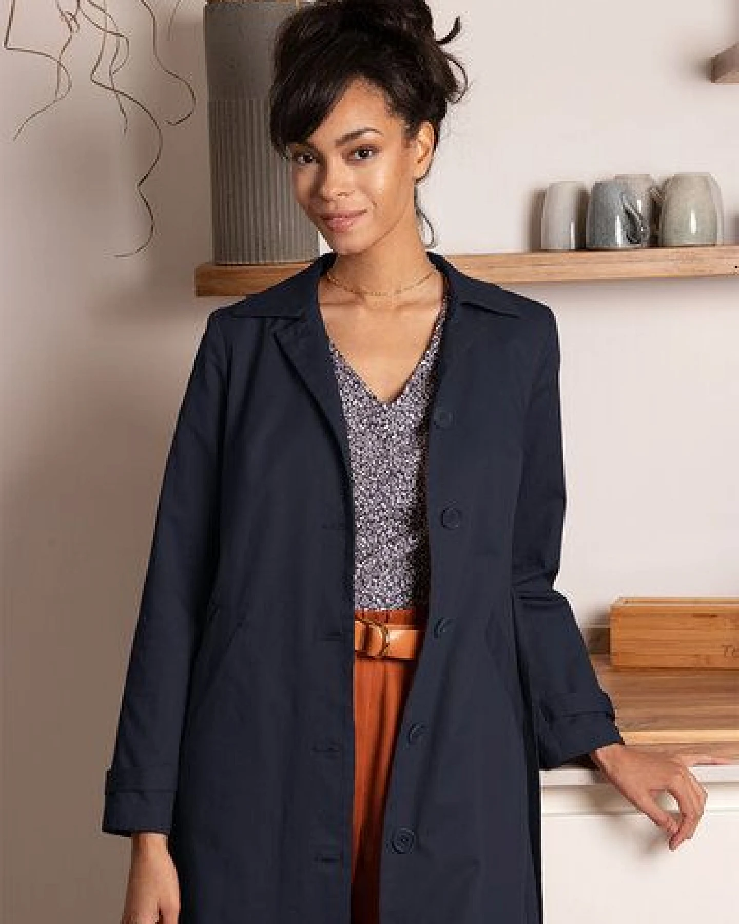 l'amour est bleu Trenchcoat aus Bio-Baumwolle – Ansicht 2